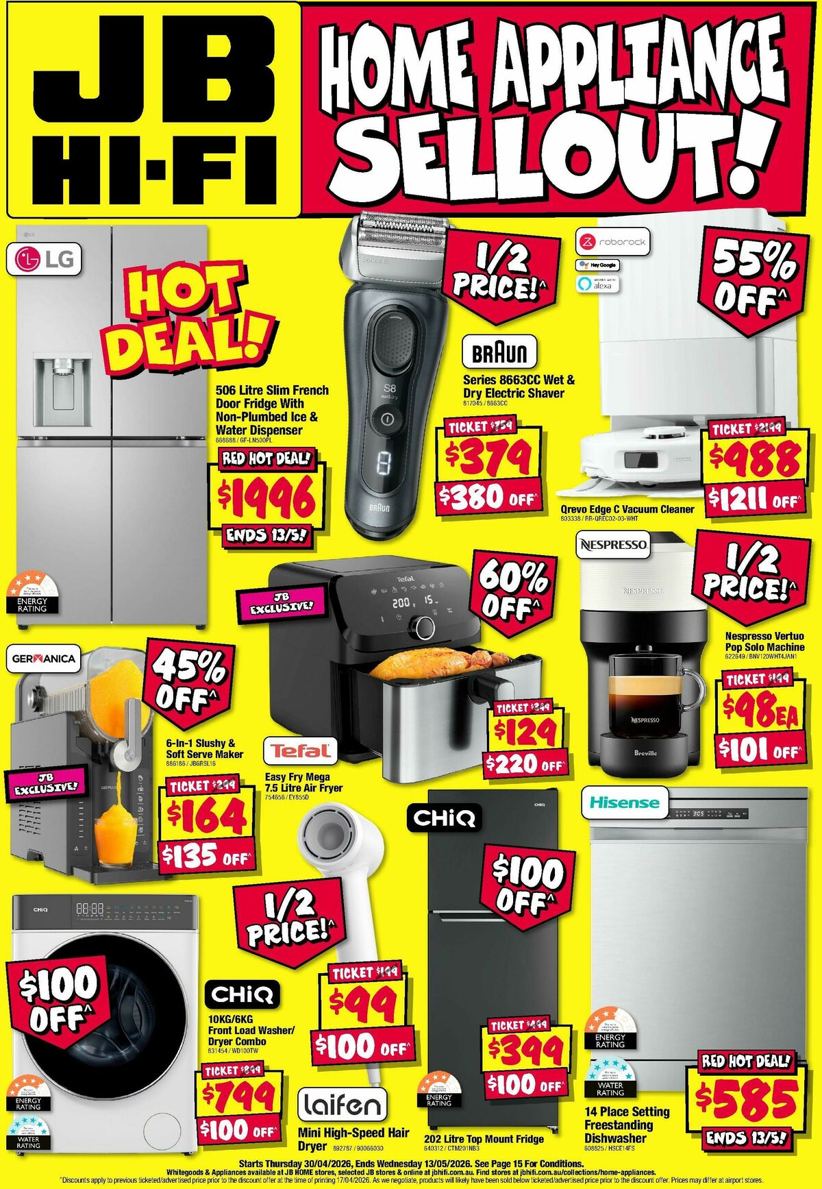 JB Hi-Fi Home Appliance Sellout! Catalogues from 30 April