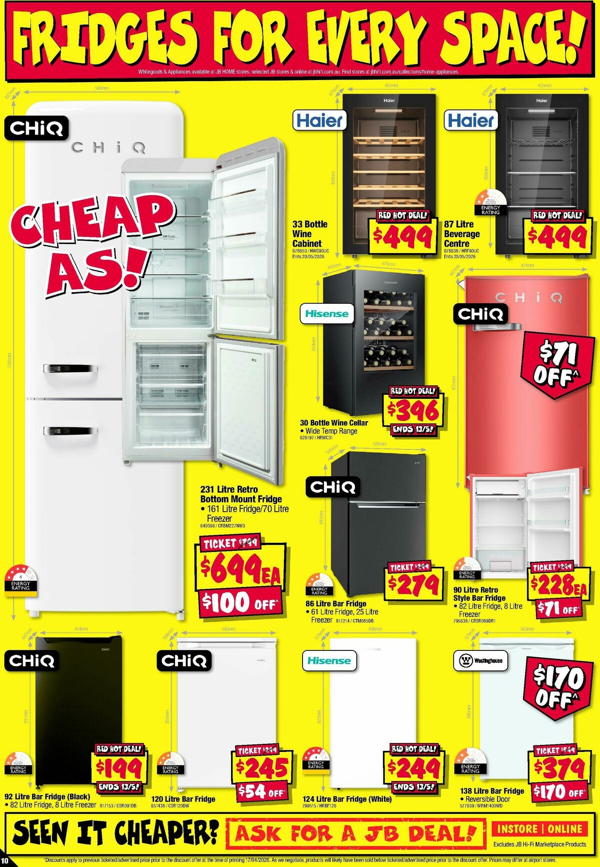 JB Hi-Fi Home Appliance Sellout! Catalogues from 30 April