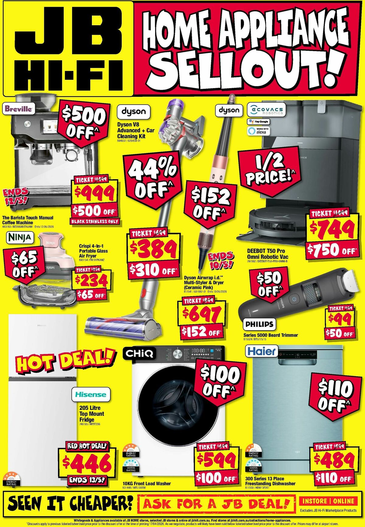 JB Hi-Fi Home Appliance Sellout! Catalogues from 30 April