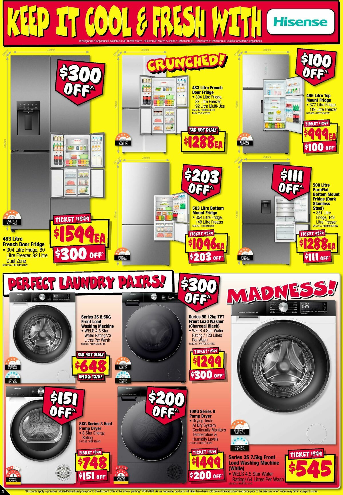 JB Hi-Fi Home Appliance Sellout! Catalogues from 30 April