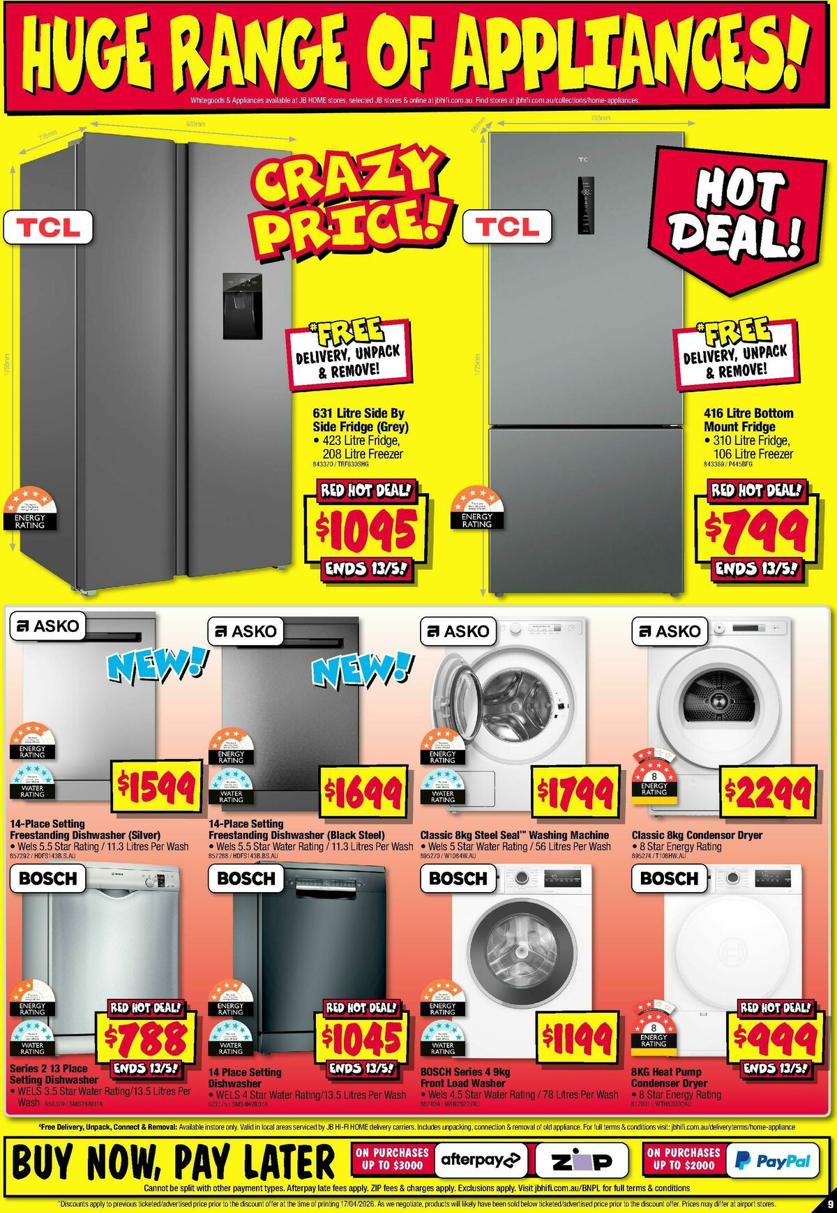JB Hi-Fi Home Appliance Sellout! Catalogues from 30 April