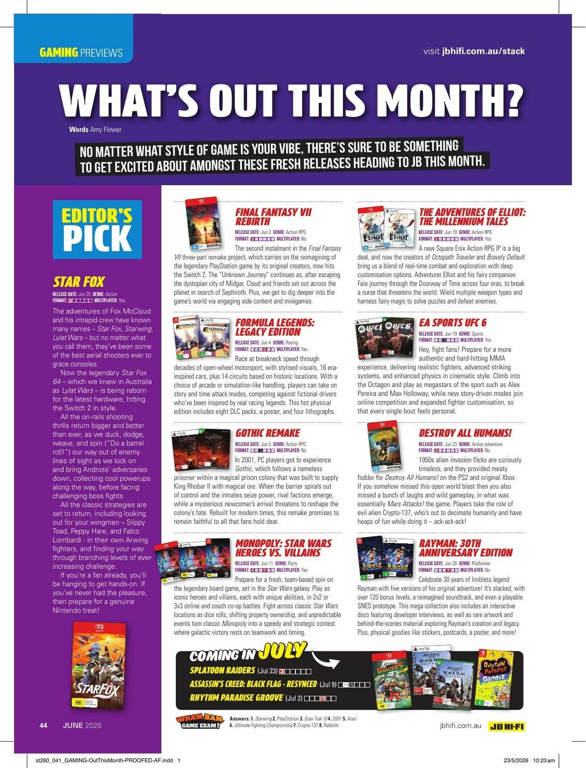 JB Hi-Fi Magazine June Catalogues from 1 June