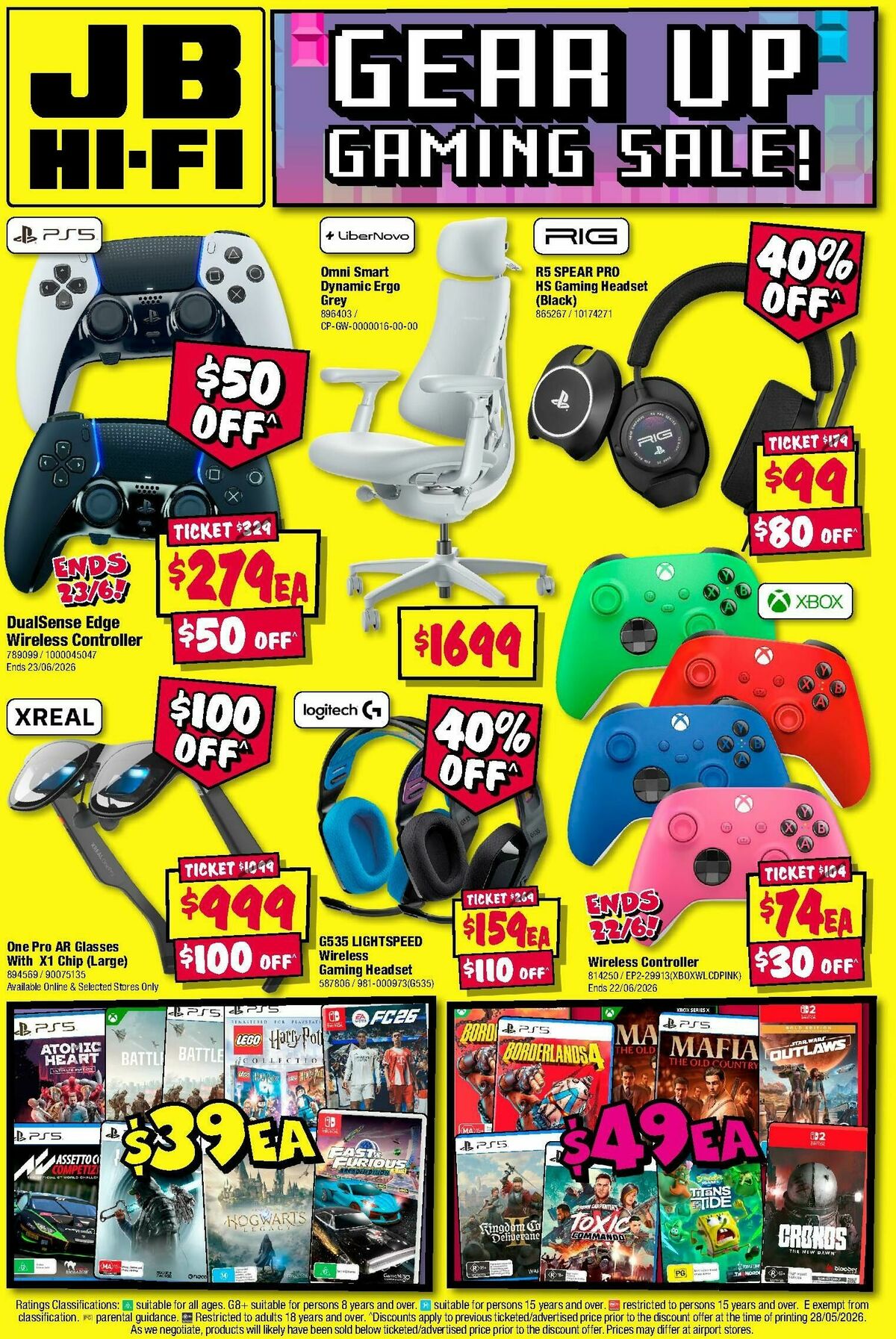 JB Hi-Fi Gear Up Gaming Sale! Catalogues from 9 June