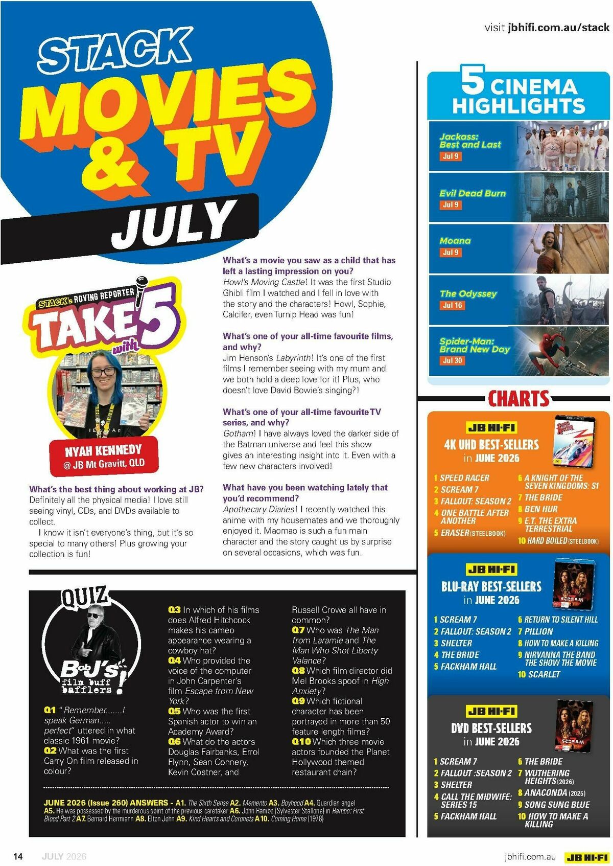 JB Hi-Fi Magazine July Catalogues from 1 July