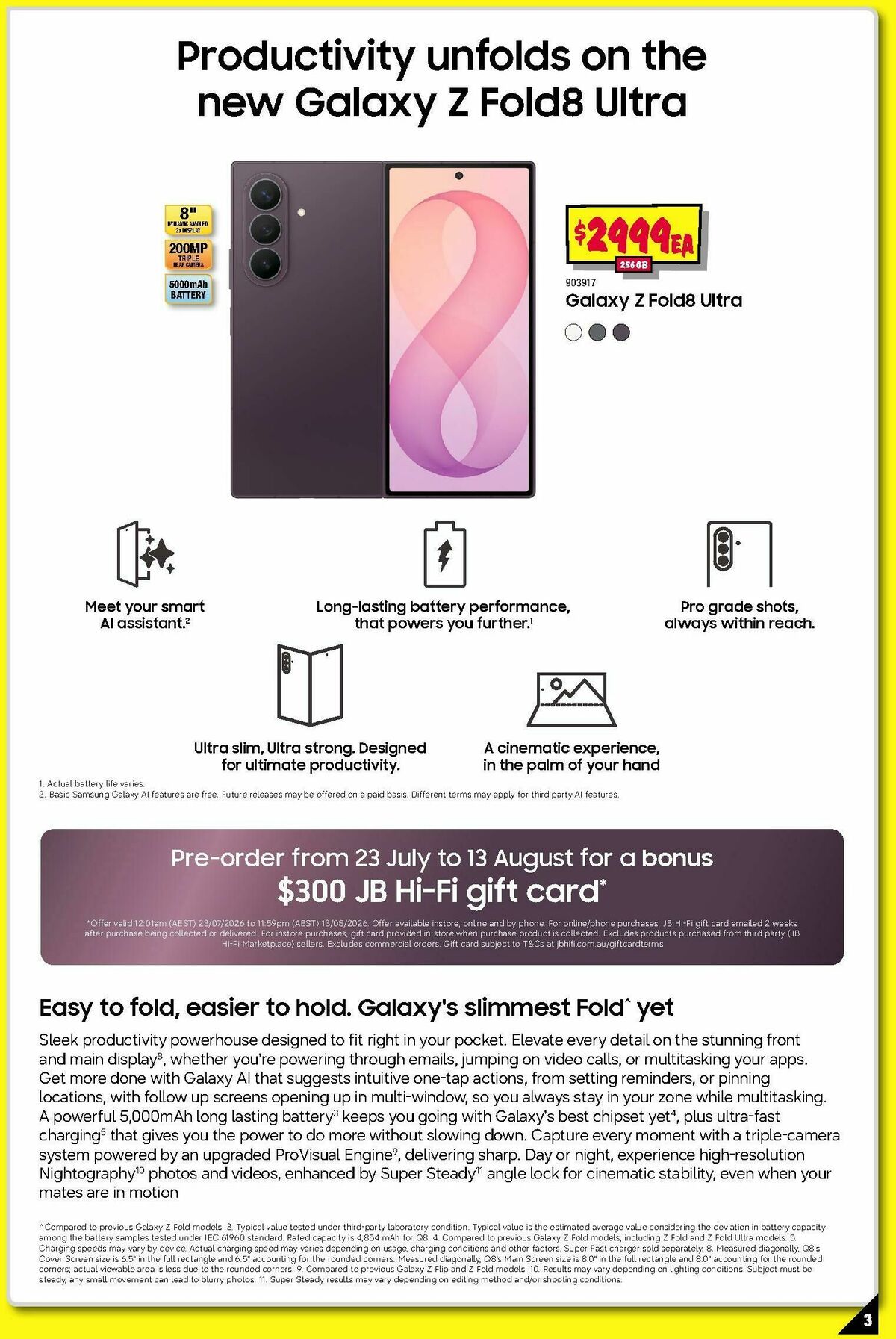 JB Hi-Fi Samsung Z Fold8 & Flip8 Catalogues from 23 July