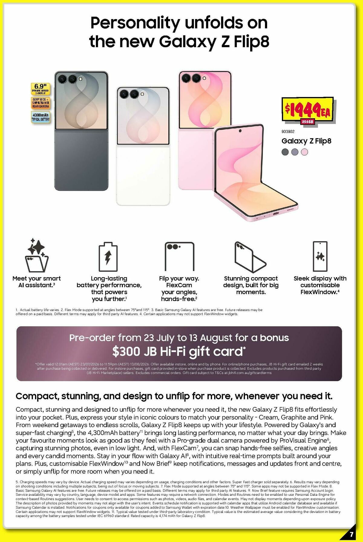 JB Hi-Fi Samsung Z Fold8 & Flip8 Catalogues from 23 July