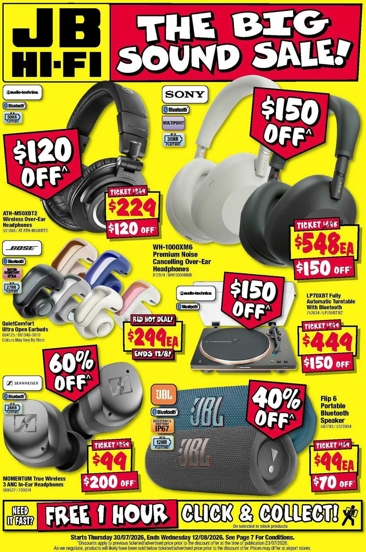 JB Hi-Fi The Big Sound Sale Catalogues from 30 July