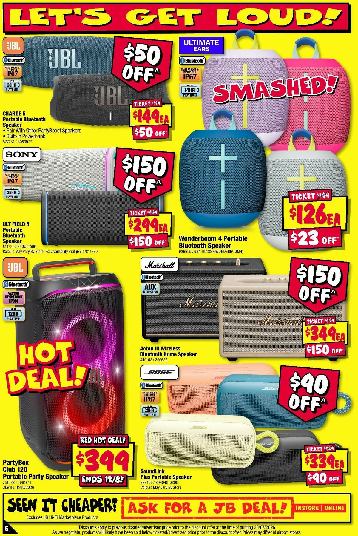 JB Hi-Fi The Big Sound Sale Catalogues from 30 July