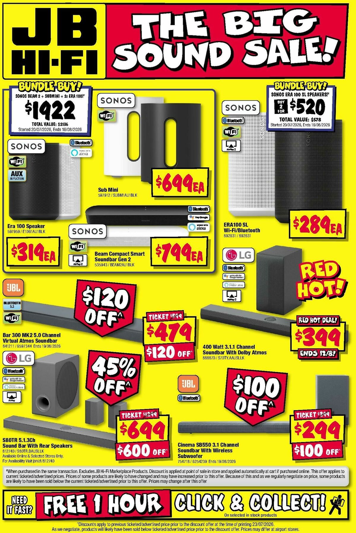 JB Hi-Fi The Big Sound Sale Catalogues from 30 July