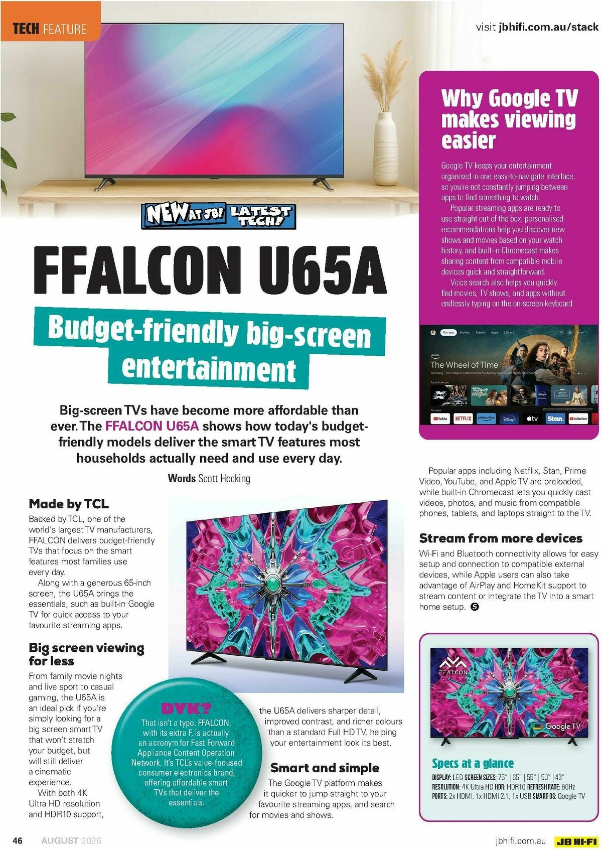 JB Hi-Fi Magazine August Catalogues from 1 August