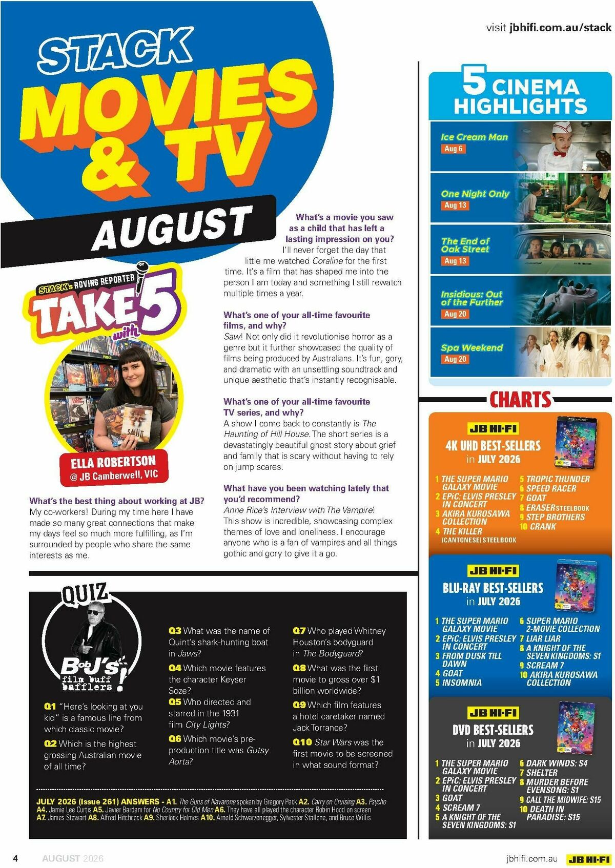 JB Hi-Fi Magazine August Catalogues from 1 August