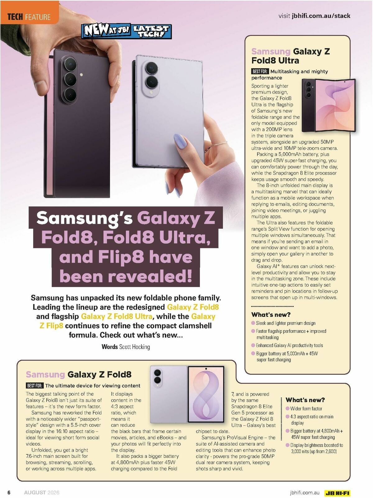 JB Hi-Fi Magazine August Catalogues from 1 August