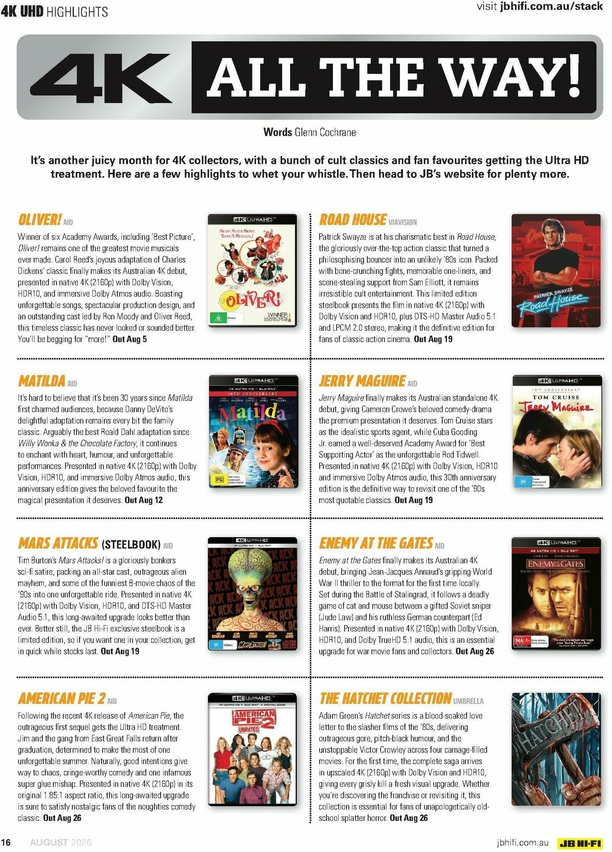 JB Hi-Fi Magazine August Catalogues from 1 August