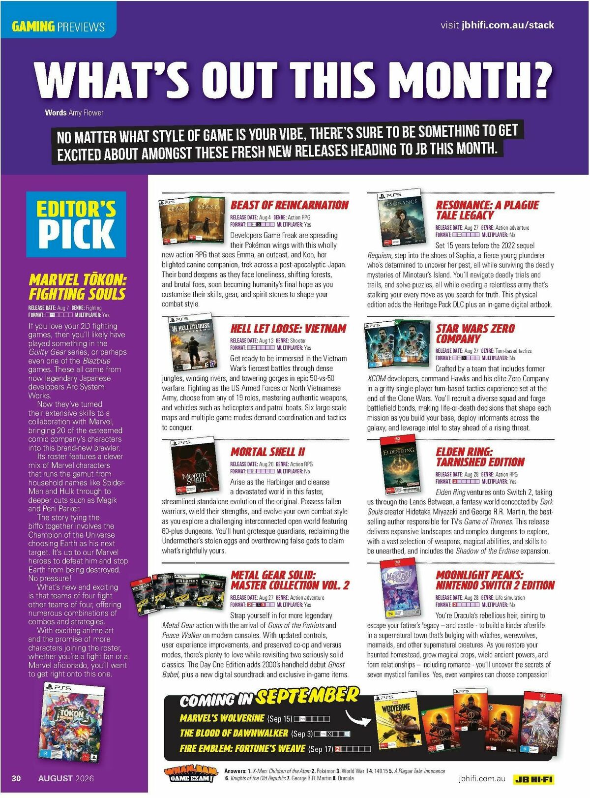 JB Hi-Fi Magazine August Catalogues from 1 August