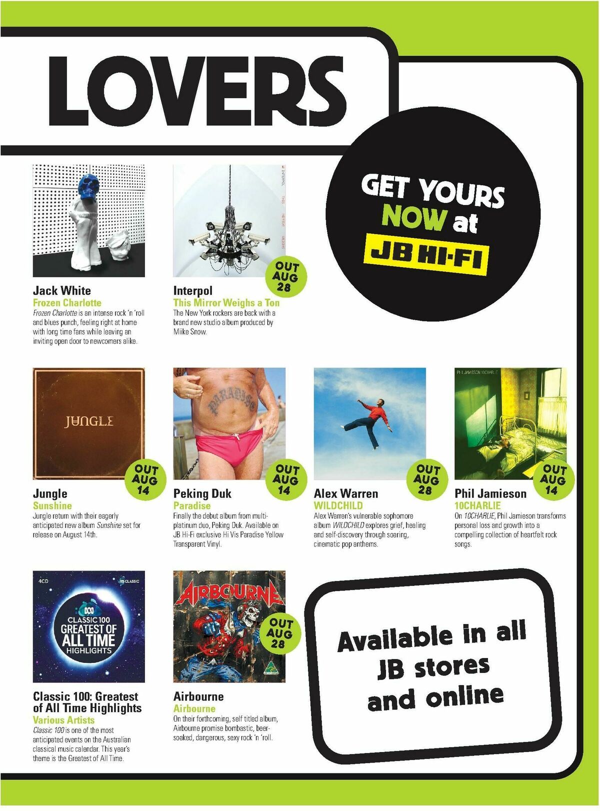 JB Hi-Fi Magazine August Catalogues from 1 August