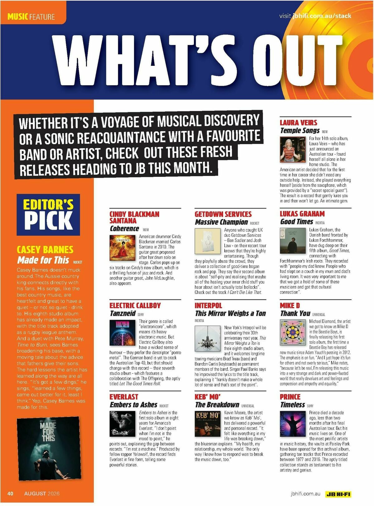 JB Hi-Fi Magazine August Catalogues from 1 August