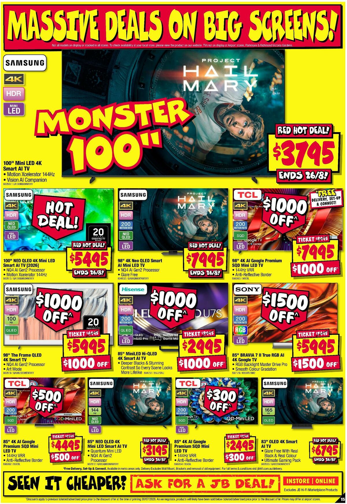 JB Hi-Fi Catalogues from 13 August