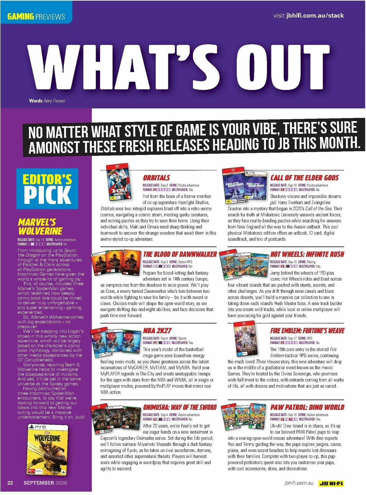 JB Hi-Fi Magazine September Catalogues from 1 September