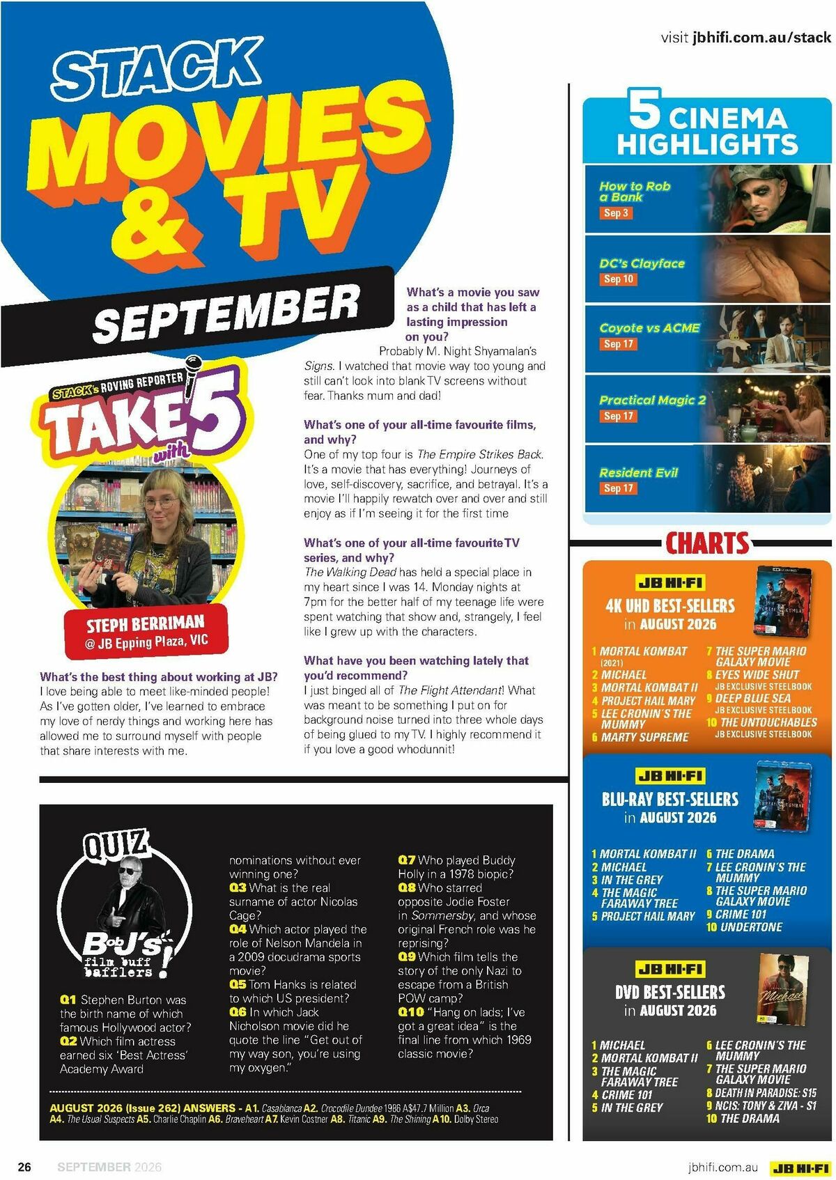 JB Hi-Fi Magazine September Catalogues from 1 September