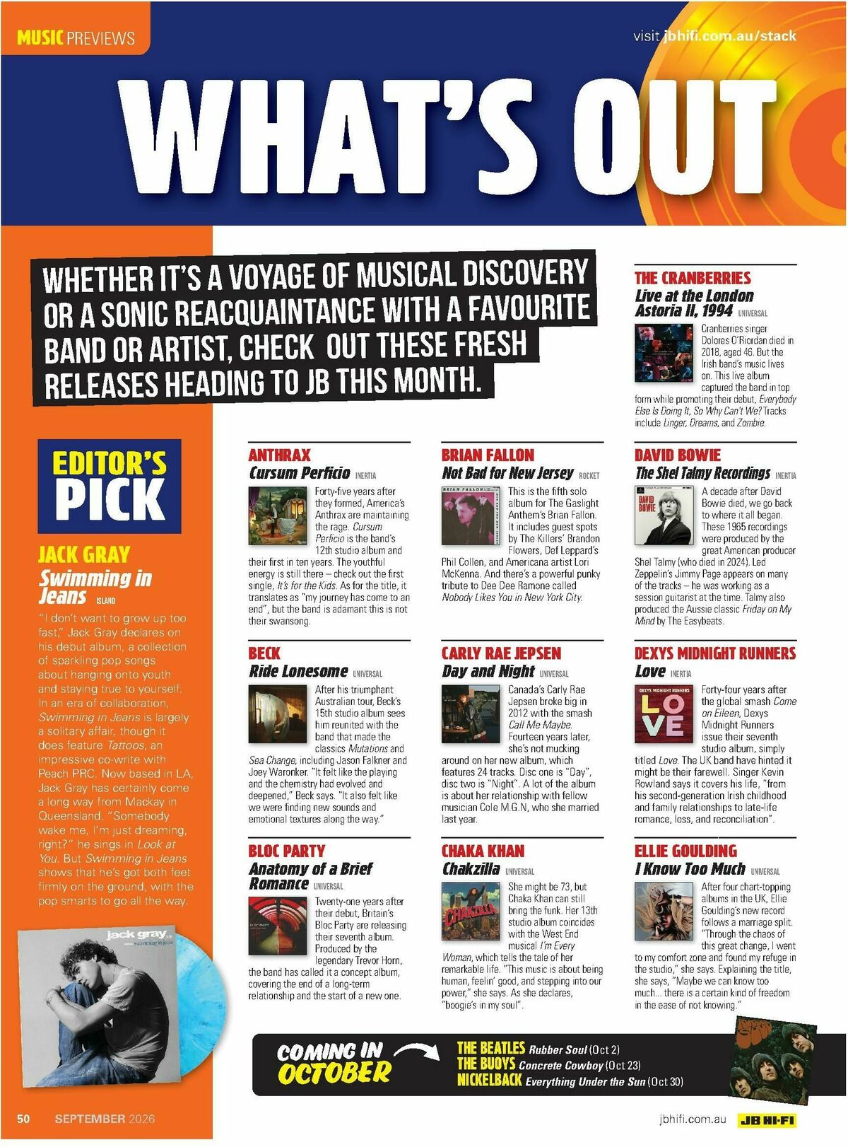 JB Hi-Fi Magazine September Catalogues from 1 September