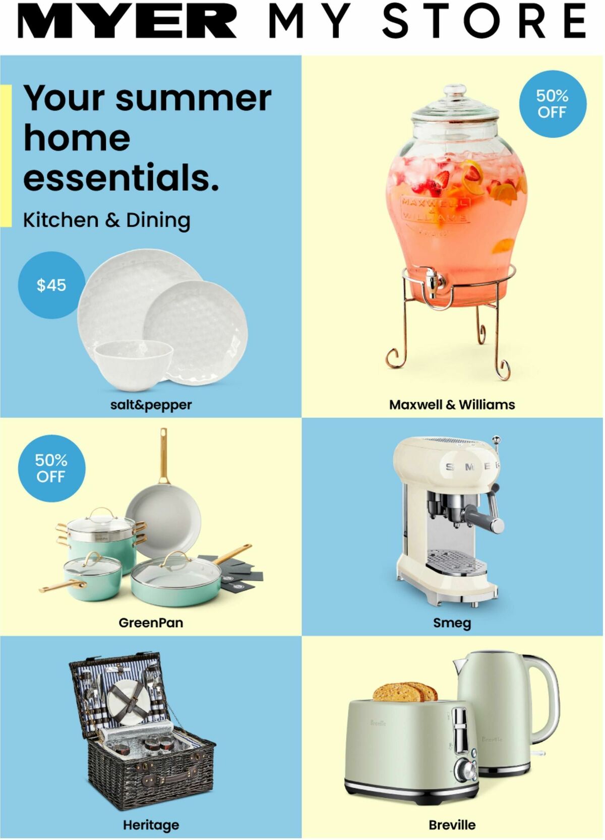 Myer Your Summer Home Essentials - Hardgoods Catalogues from 23 October