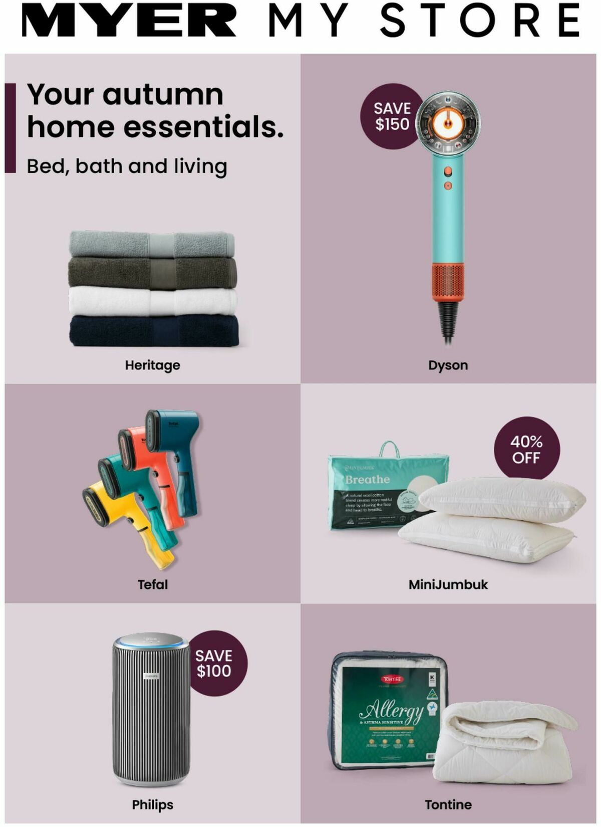 Myer Your Autumn Home Essentials - Softgoods Catalogues from 11 February