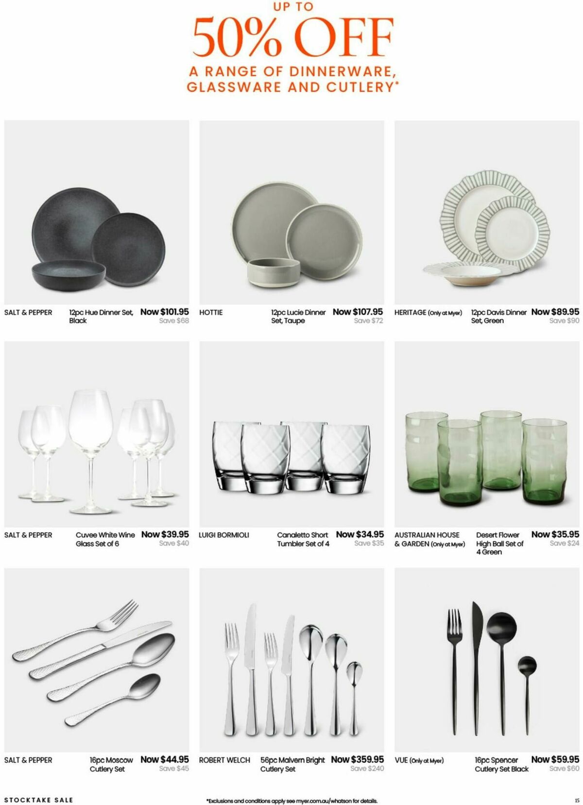 Myer Stocktake Sale - Hardgoods Catalogues from 27 May