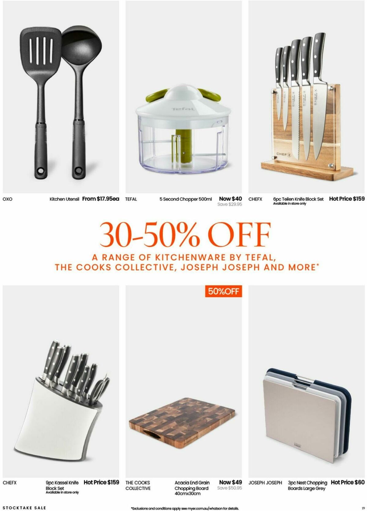 Myer Stocktake Sale - Hardgoods Catalogues from 27 May