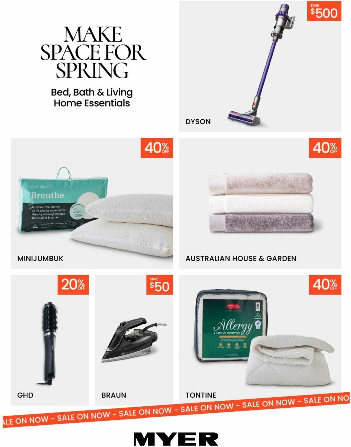 Myer Bed, Bath & Living Home Essentials Catalogues from 12 August