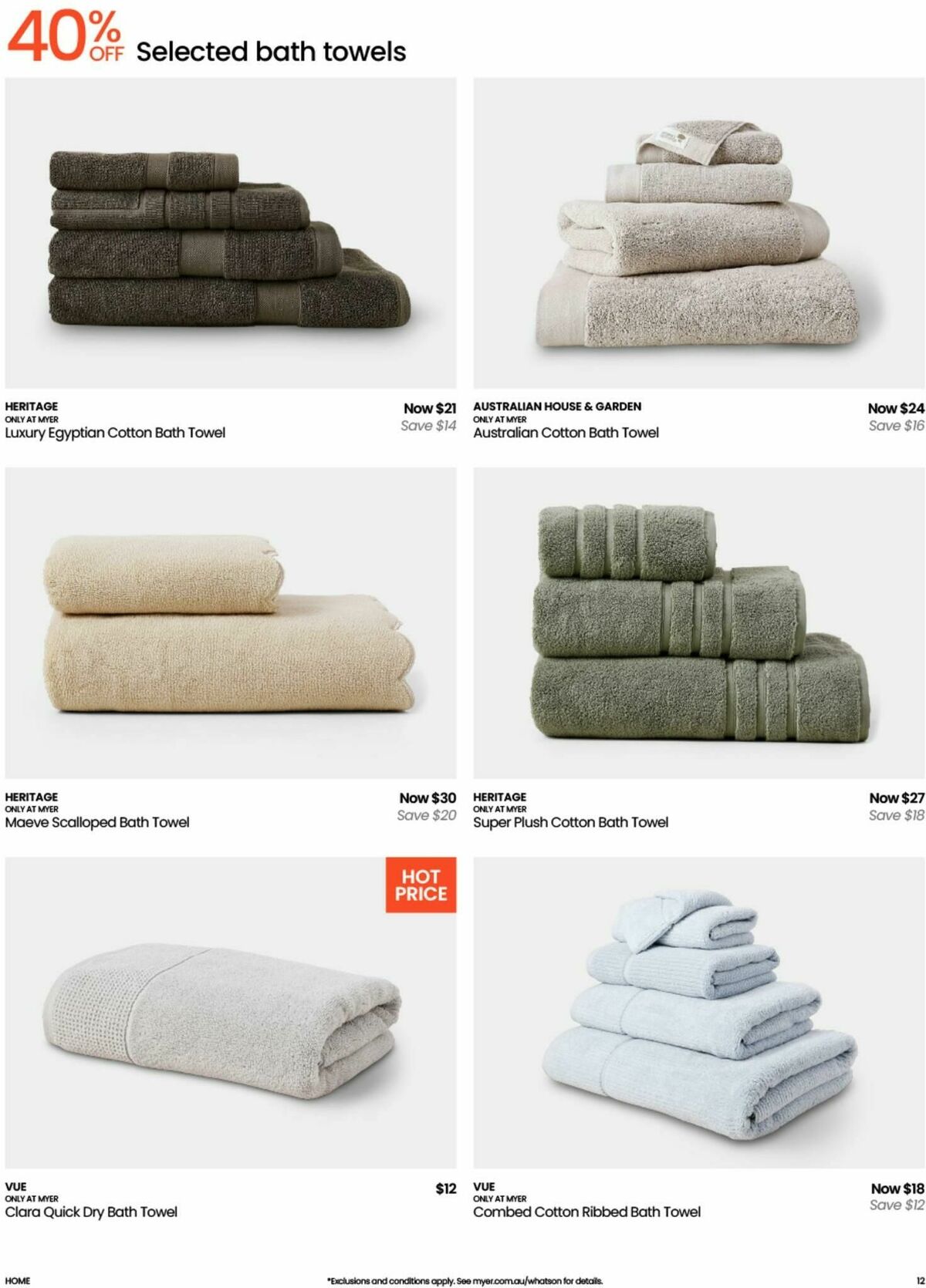 Myer Bed, Bath & Living Home Essentials Catalogues from 12 August
