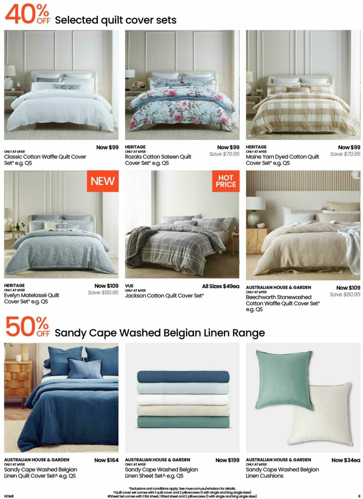 Myer Bed, Bath & Living Home Essentials Catalogues from 12 August