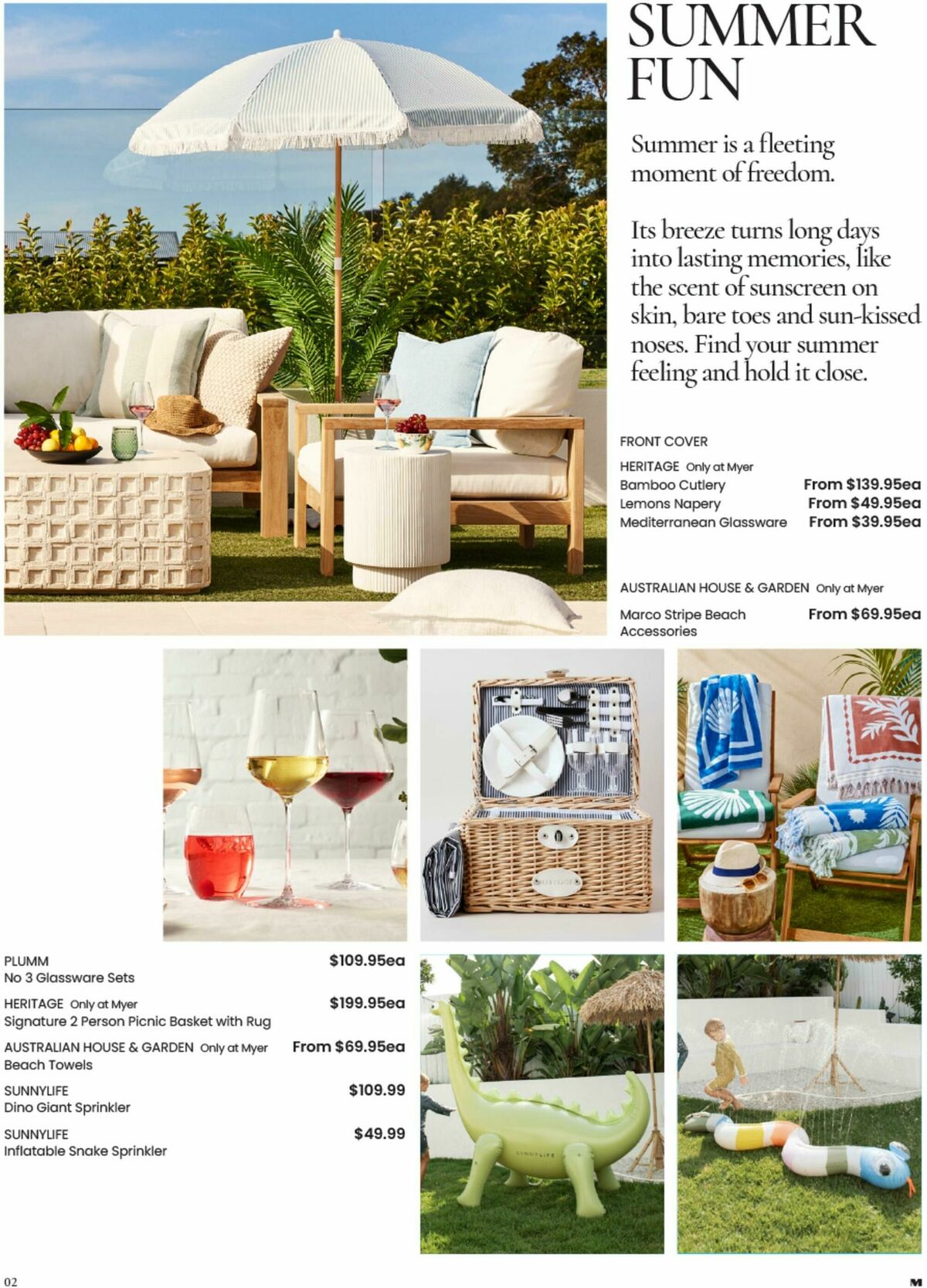 Myer Summer Catalogues from 14 October