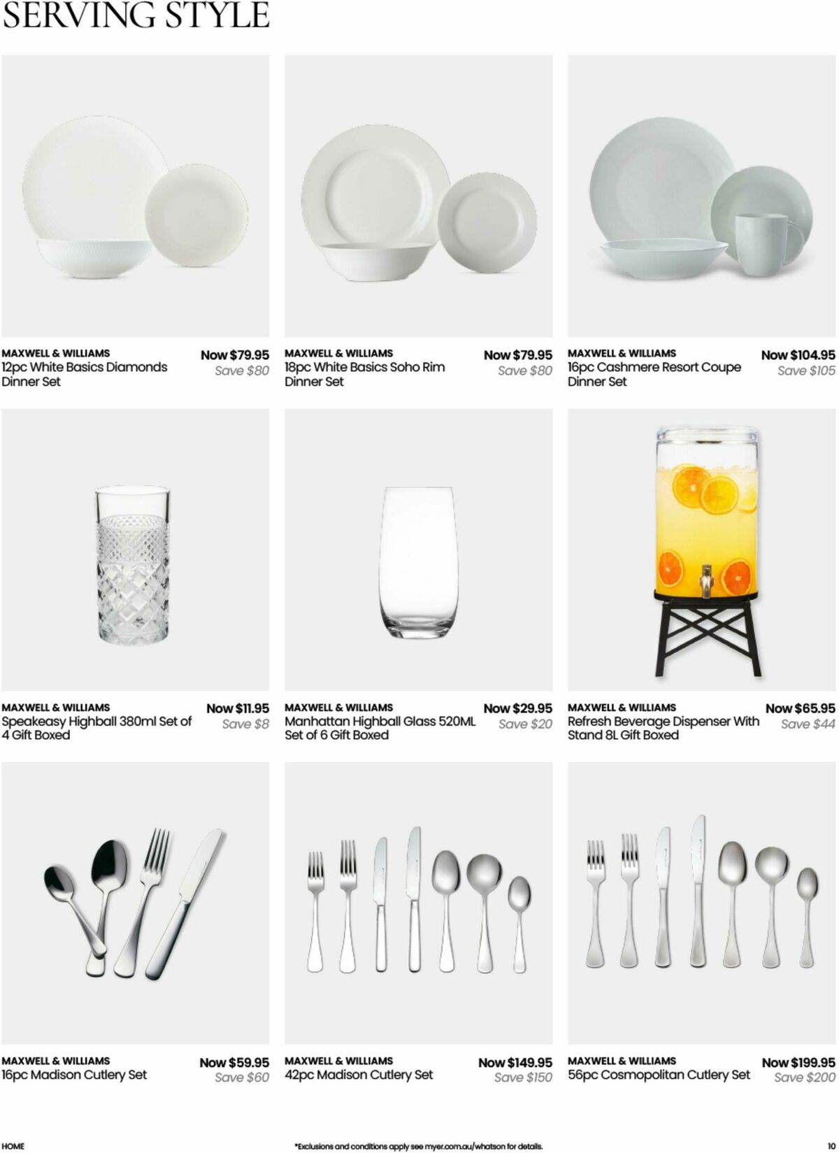 Myer Kitchen & Dining Home Essentials Catalogues from 14 October