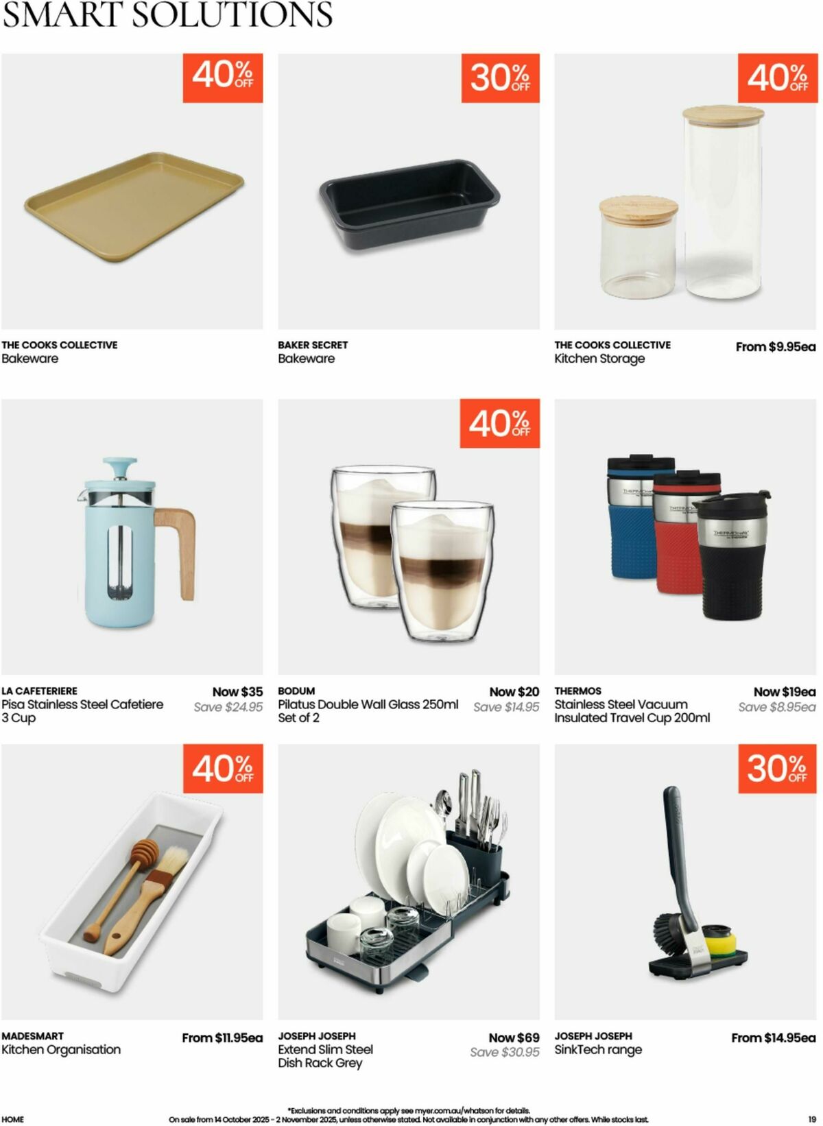 Myer Kitchen & Dining Home Essentials Catalogues from 14 October
