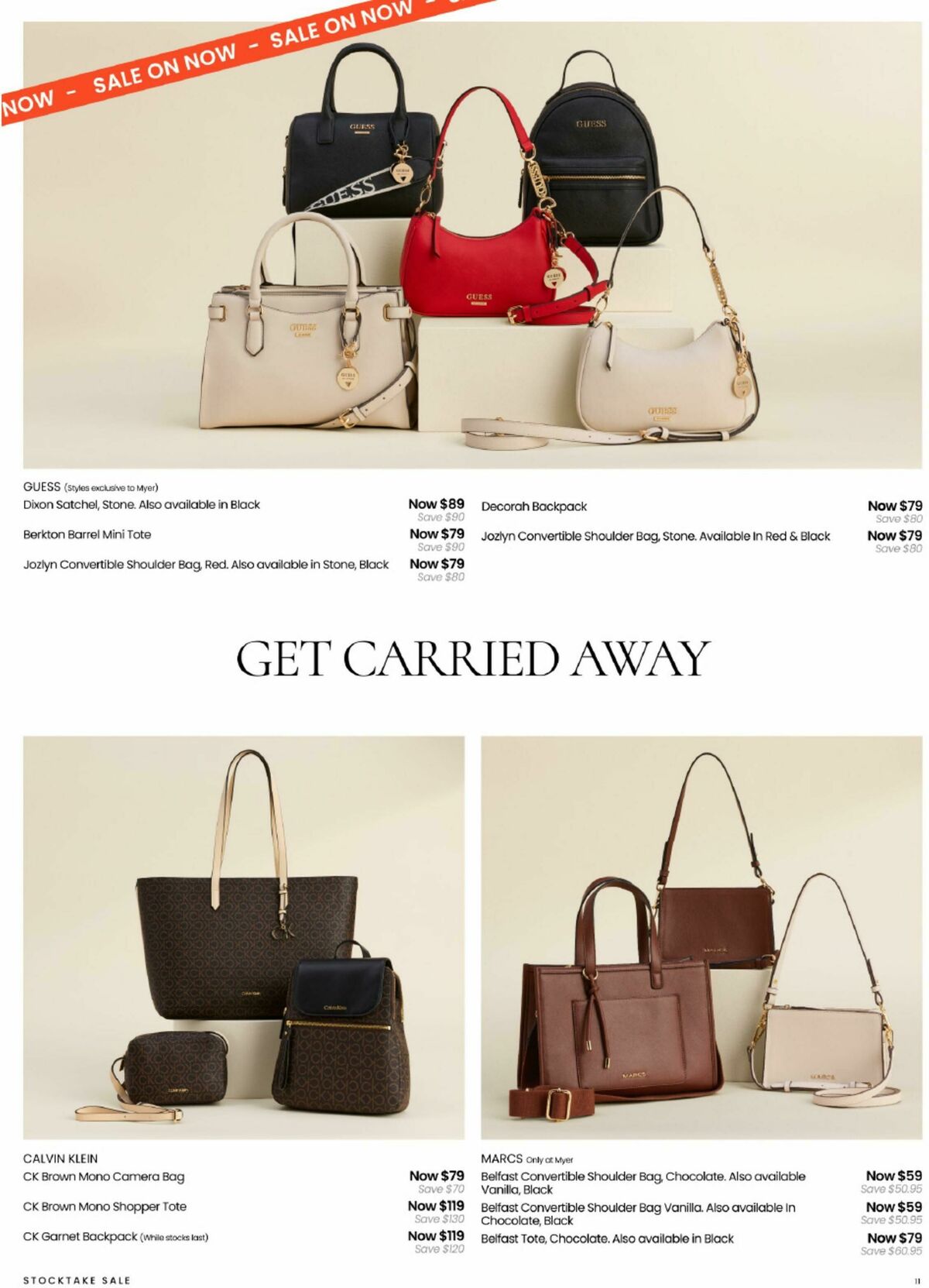 Myer Stocktake Sale Catalogues from 26 December