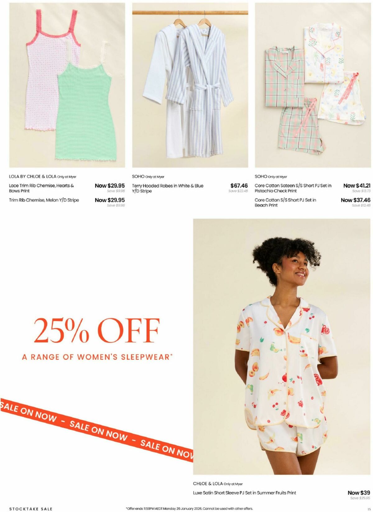 Myer Stocktake Sale Catalogues from 26 December