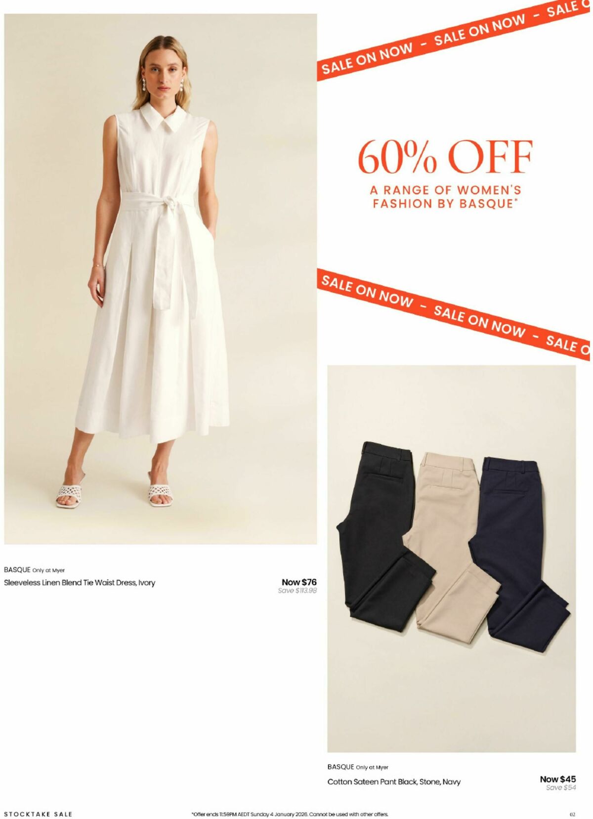 Myer Stocktake Sale Catalogues from 26 December