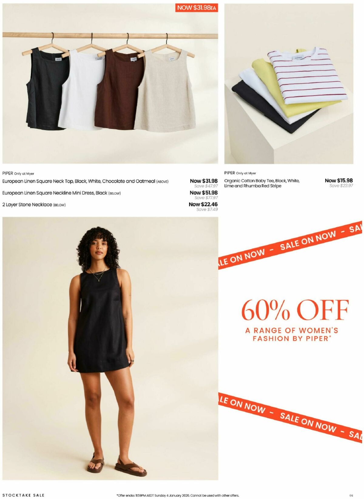 Myer Stocktake Sale Catalogues from 26 December