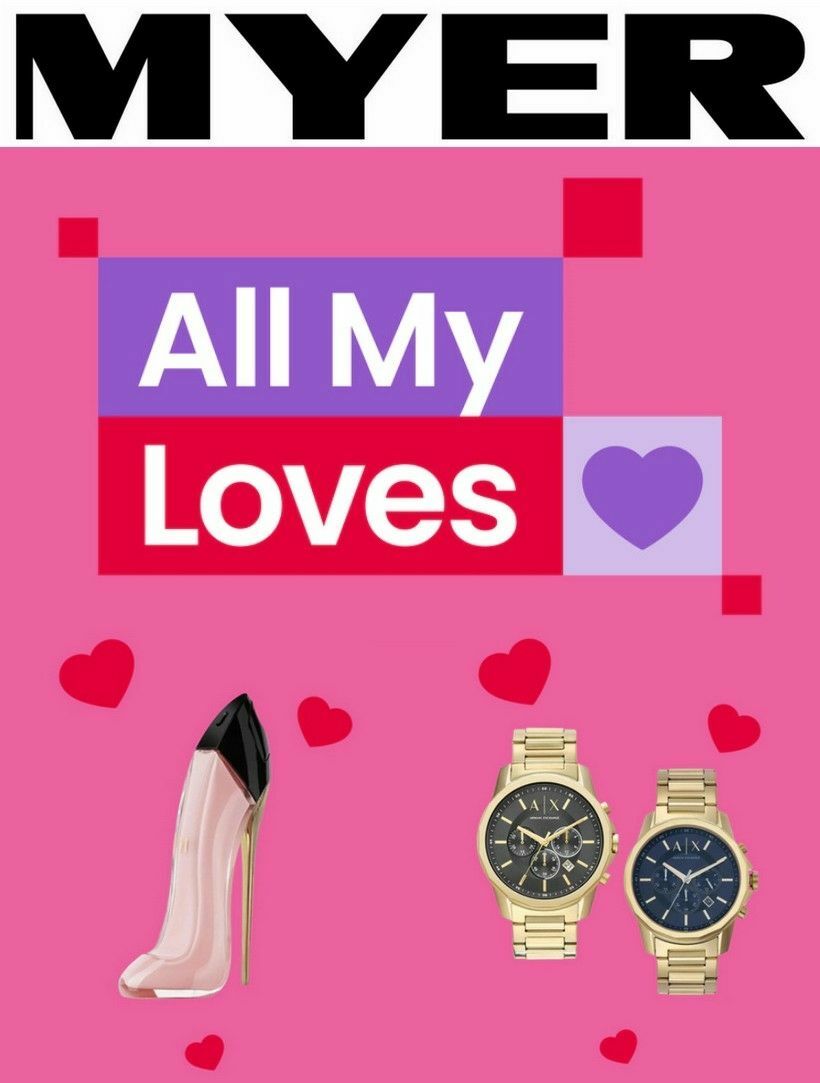 Myer Valentine's Day Catalogues from 27 January