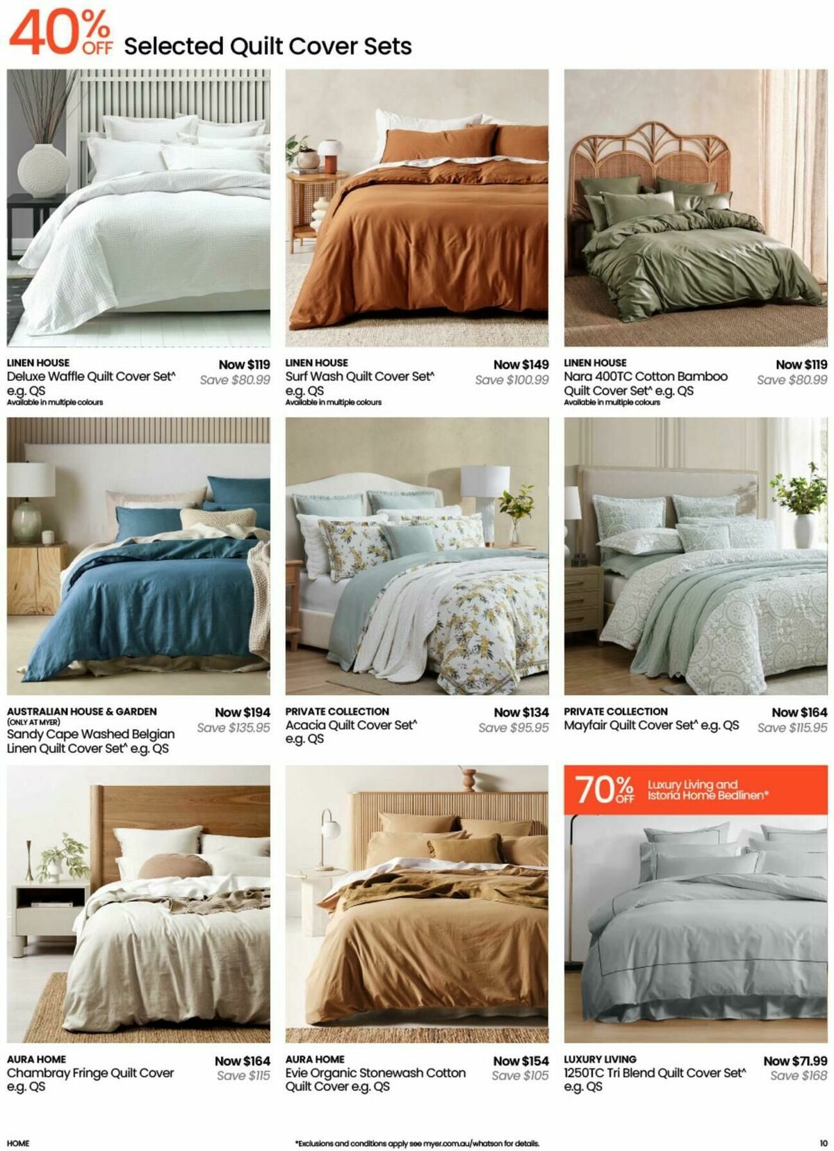 Myer Bed, Bath and Living Essentials Catalogues from 10 February