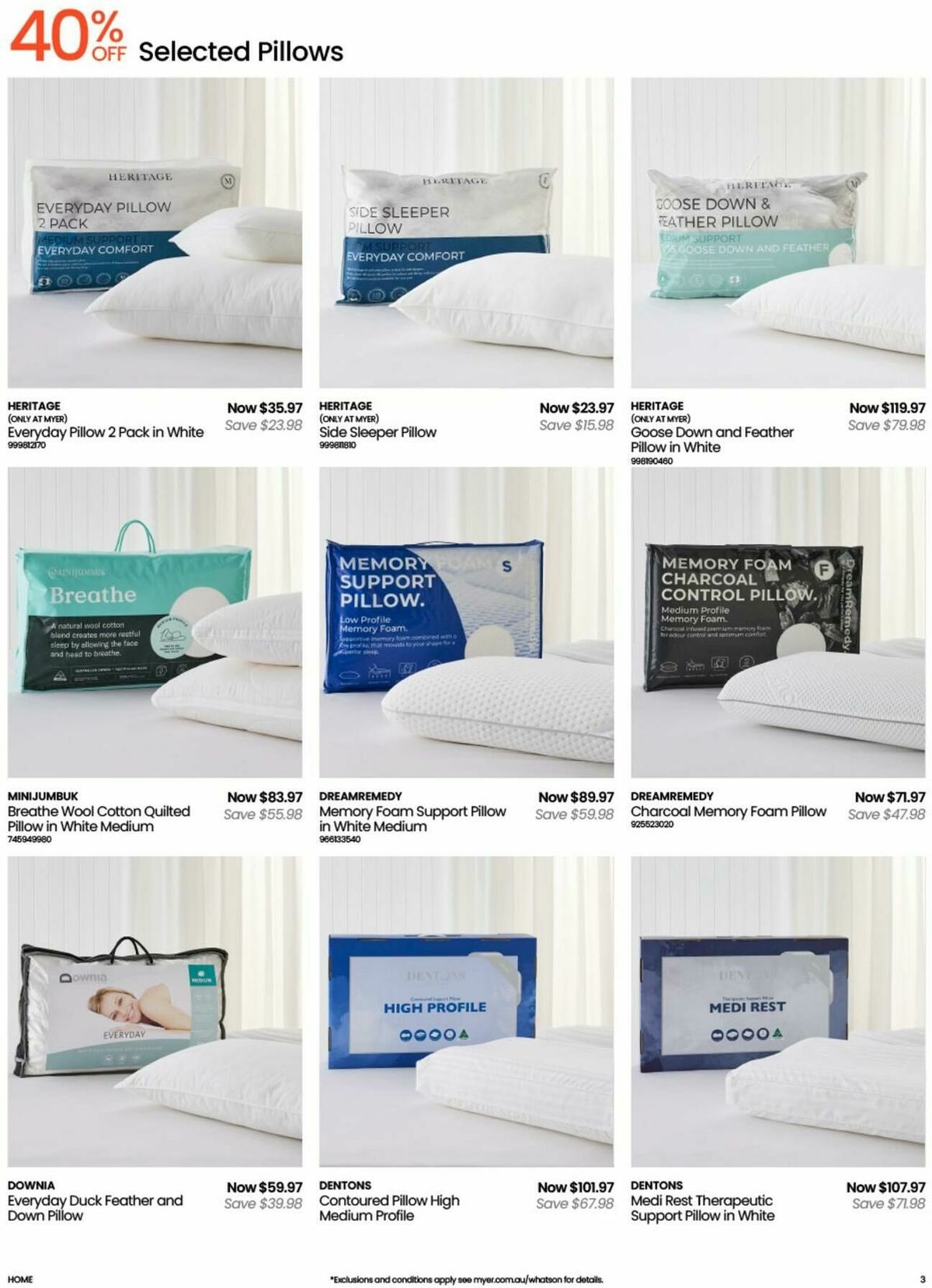 Myer Bed, Bath and Living Essentials Catalogues from 10 February