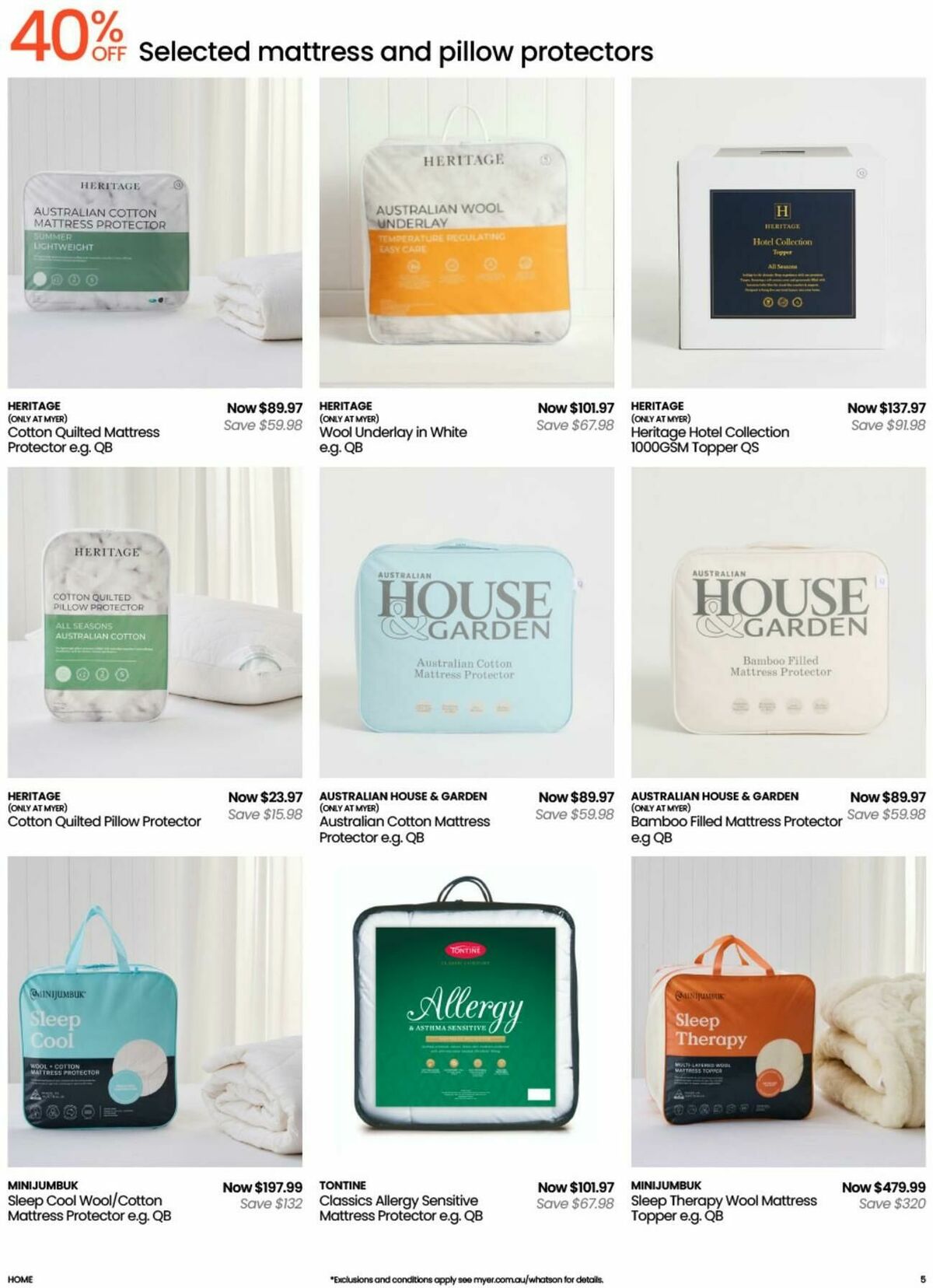 Myer Bed, Bath and Living Essentials Catalogues from 10 February