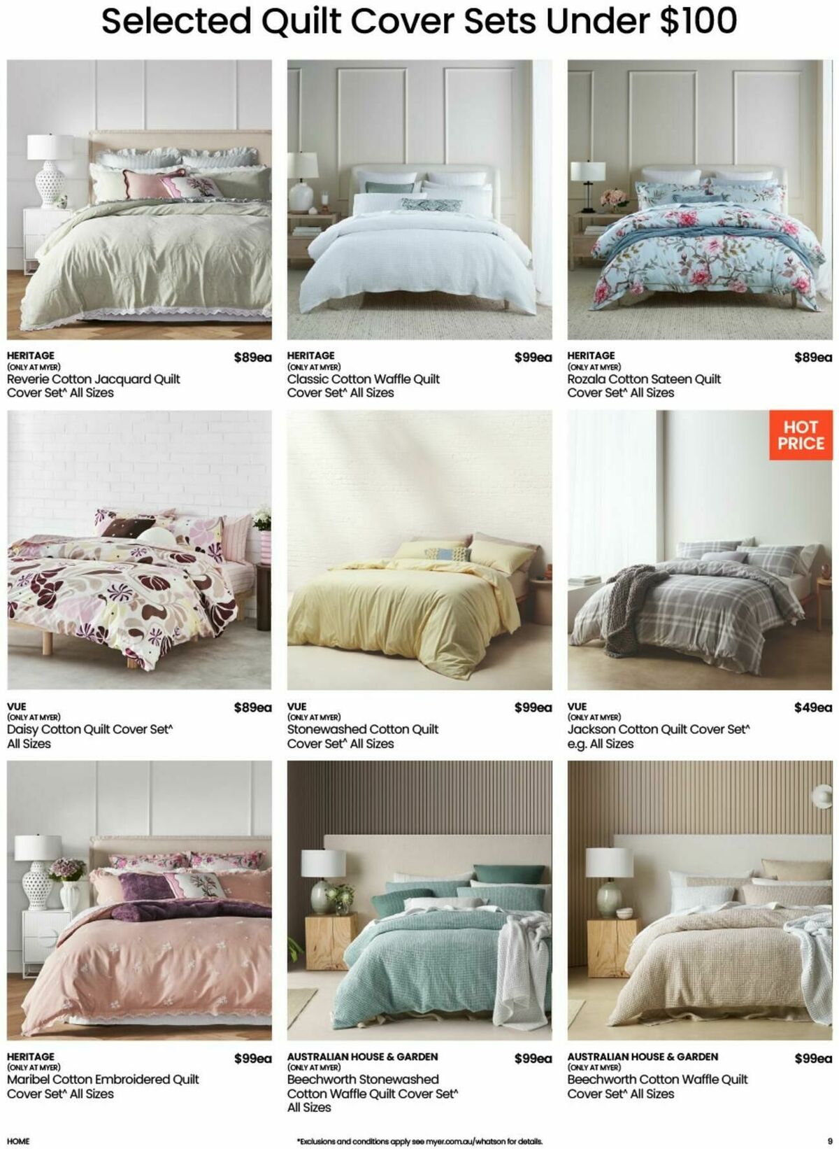 Myer Bed, Bath and Living Essentials Catalogues from 10 February