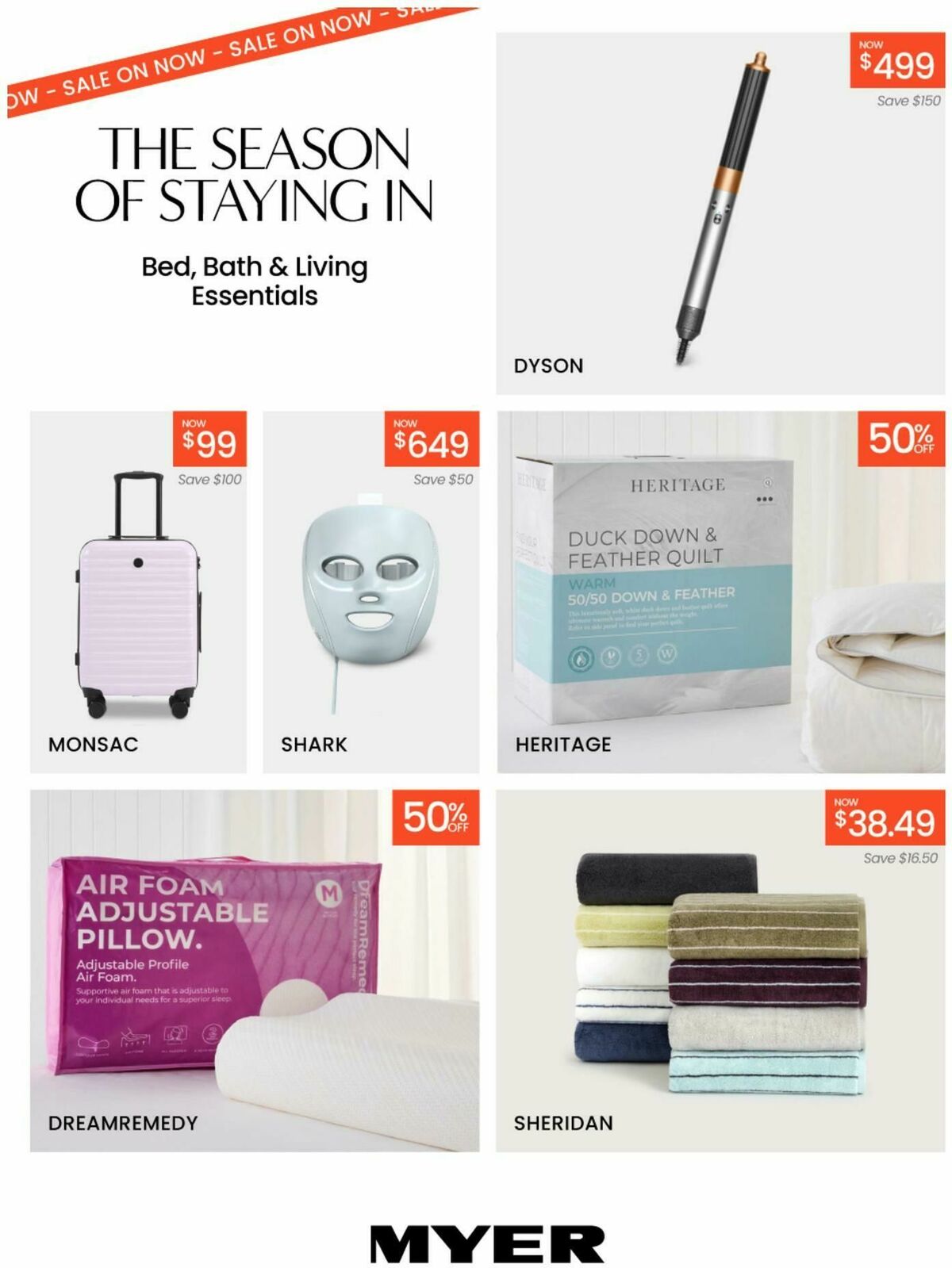 Myer Bed, Bath & Living Essentials Catalogues from 5 May