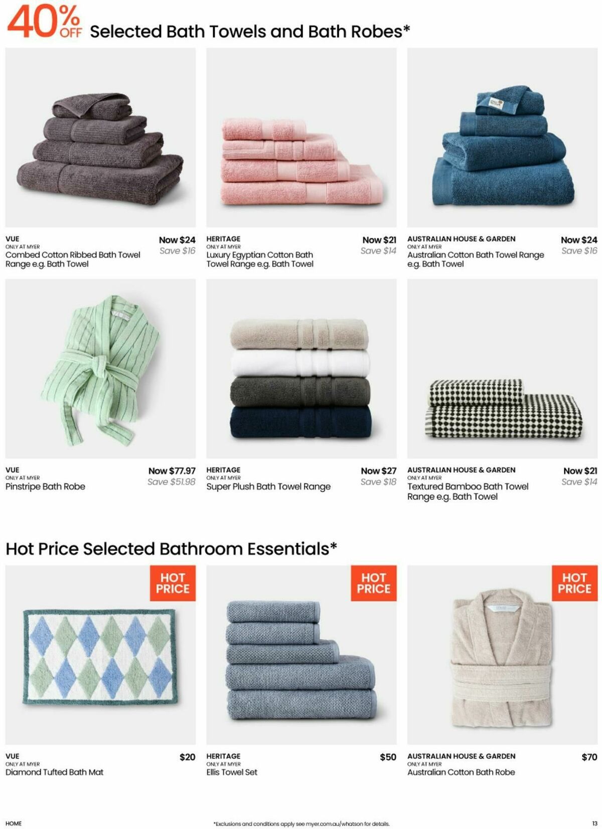 Myer Bed, Bath & Living Essentials Catalogues from 5 May