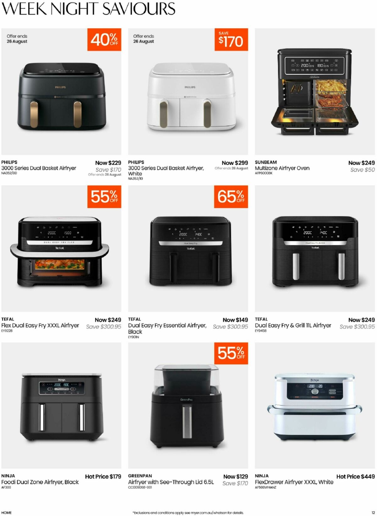 Myer Catalogues from 9 August