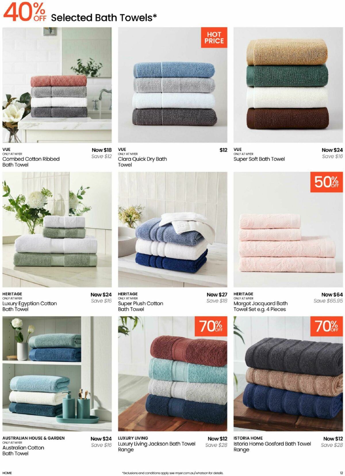 Myer Bed, Bath & Living Home Essentials Catalogues from 9 August