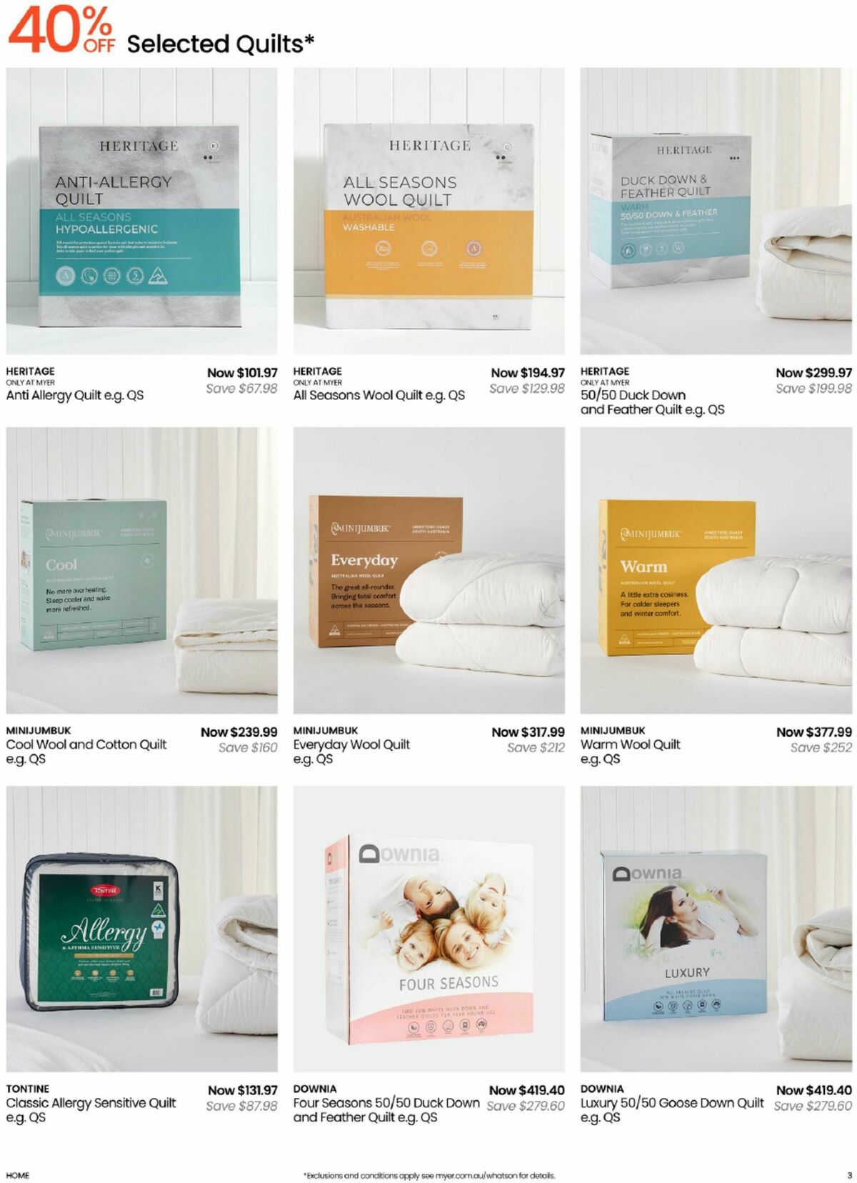 Myer Bed, Bath & Living Home Essentials Catalogues from 9 August