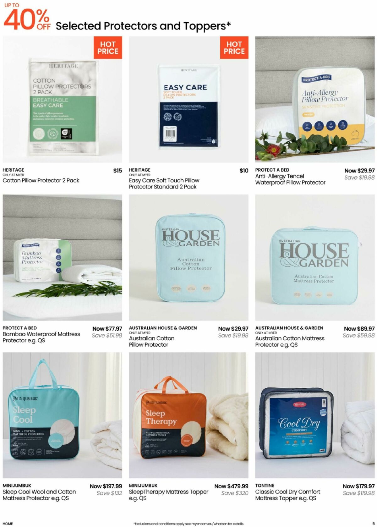 Myer Bed, Bath & Living Home Essentials Catalogues from 9 August