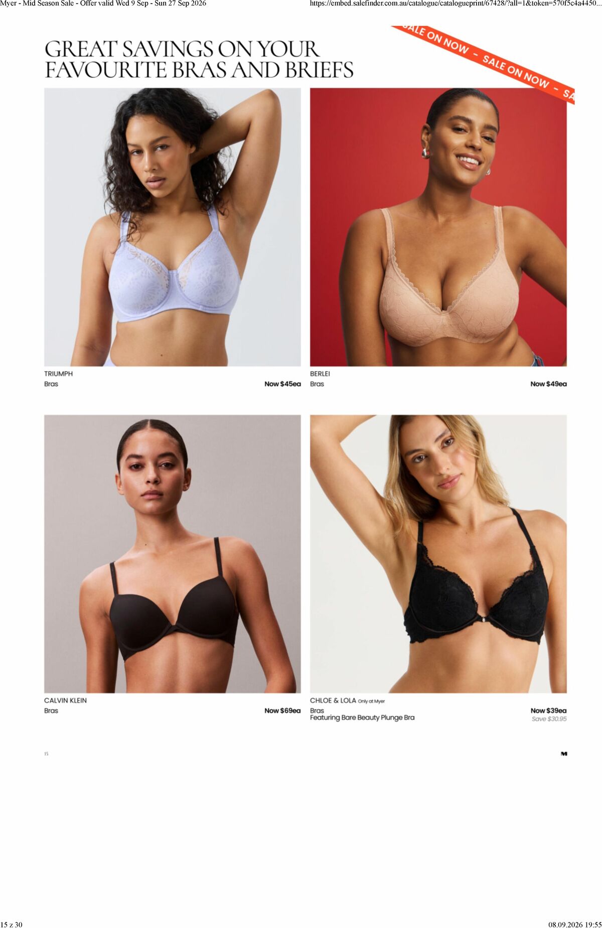 Myer Catalogues from 9 September